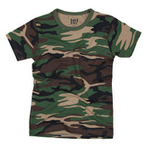 Maskáčové tričko dětské 101 Inc Tee - woodland, 116