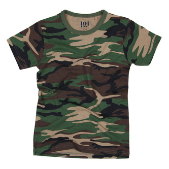 Maskáčové tričko dětské 101 Inc Tee - woodland, 116