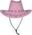 Světle růžový kovbojský klobouk z umělé kůže