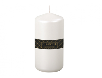 Svíčka METALIK VÁLEC metalická lesklá d6x9cm