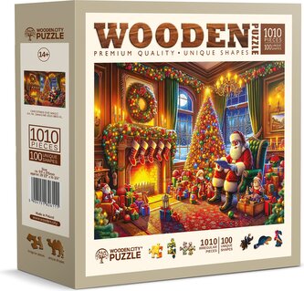 WOODEN CITY Dřevěné puzzle Kouzlo Štědrého večera 1010 dílků WOODEN CITY Dřevěné puzzle Kouzlo Štědrého večera 1010 dílků
