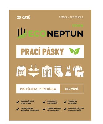 EcoNeptun prací pásky bez vůně, 20ks