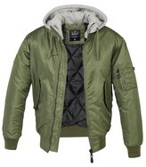 Bunda Brandit MA1 Sweat Hooded - olivová, XXL