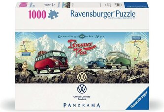 Puzzle Přes Alpy s VW 1000 dílků Panorama