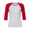 Tričko Bella Baseball 3/4 - bílé-červené, XXL