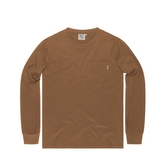 Triko dlouhé Vintage Industries Grant Pocket Long - hnědé, M