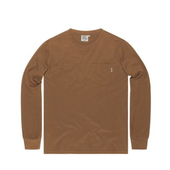 Triko dlouhé Vintage Industries Grant Pocket Long - hnědé, M