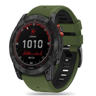 Pasek Tech-Protect IconBand Pro na Garmin Fenix 3 / 5X / 3HR / 5X Plus / 6X / 6X Pro / 7X - ciemnozielono-czarny