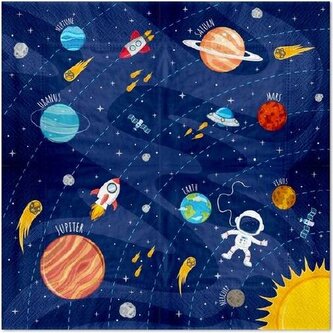 Papírové ubrousky vesmír 10ks 33x33cm - Party Pal Papírové ubrousky vesmír 10ks 33x33cm - Party Pal
