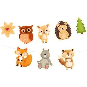 Girlanda papírová lesní zvířátka 200x18cm - Party Pal Girlanda papírová lesní zvířátka 200x18cm - Party Pal