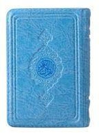 Büyük Cep Boy Kuran-i Kerim Mavi Renk, Kilifli, Mühürlü