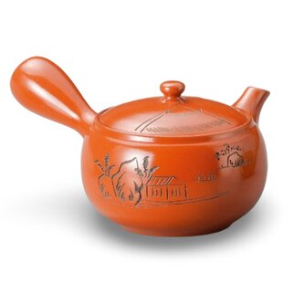 Keramická konvice Kyusu hnědá var. O 490 ml