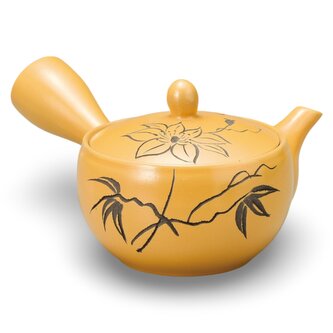 Keramická konvice Kyusu žlutá 140 ml