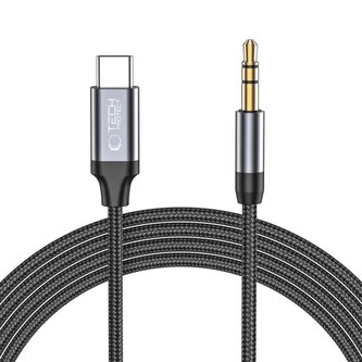 Kabel Tech-Protect UltraBoost audio USB-C / mini jack 3.5mm 1 m - czarny