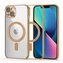 Etui Tech-Protect MagShine Line MagSafe na iPhone 13 - złote