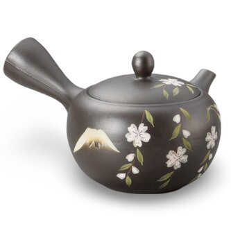 Japonská keramická Kyusu konvice černá 330 ml
