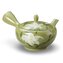 Keramická konvice Kyusu zelená bílé květy var. C 240 ml