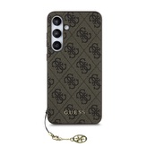 Guess 4G Charm Zadní Kryt pro Samsung Galaxy S24 FE Brown