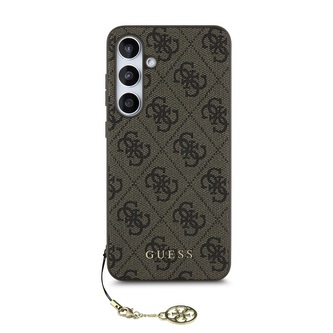 Guess 4G Charm Zadní Kryt pro Samsung Galaxy S24 FE Brown