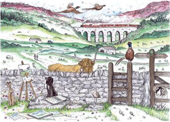 RAVENSBURGER Puzzle Život v Yorkshiru 1000 dílků