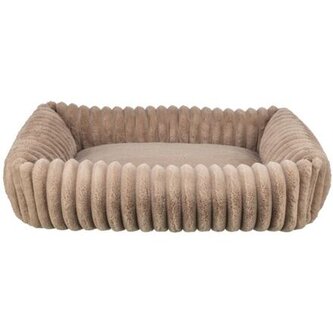 Pelech LONNI obdélníkový, manšestrový plyš, béžová - 80 x 60 cm