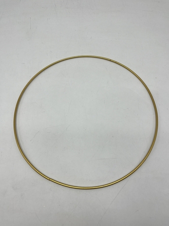 Kovová dekorační obruč zlatá 30 cm