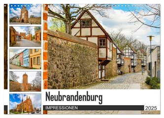 Neubrandenburg Impressionen (Wandkalender 2025 DIN A3 quer), CALVENDO Monatskalender
