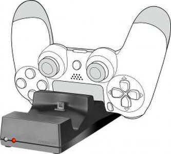 SL-450000-BK JAZZ USB Charger - for PS4, black