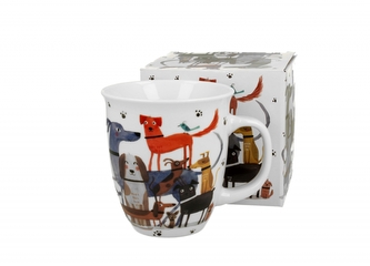 Porcelánový hrnek Pes na procházce 650 ml v dárkové krabičce