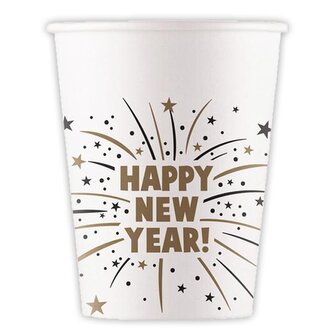 KELÍMKY PAPÍROVÉ HAPPY NEW YEAR 8KS, 200ML