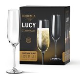 sklen. 270ml, 6ks, BOHEMIA PR. šampus, LUCY, DB