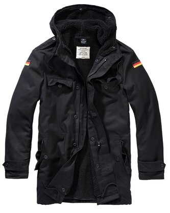 Bunda Brandit BW Parka Flag - černá, XL