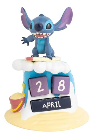 Věčný 3D kalendář Disney|Lilo & Stitch: Surfař Stitch (12 x 16 x 12 cm)