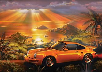 ART PUZZLE Puzzle Žluté Porsche 1500 dílků