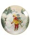 Porcelánový talíř Děti na lyžích 19cm Cuccioli Brandani