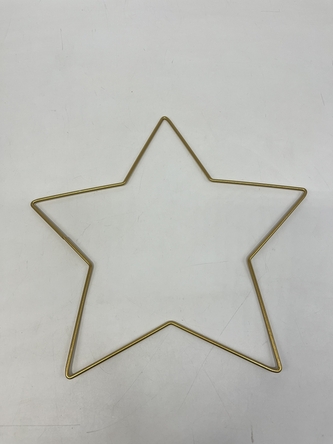 Kovová dekorační hvězda zlatá 30x28,5 cm