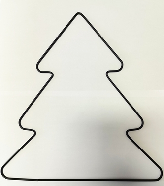 Kovový dekorační stromek antracit 20x28,5 cm
