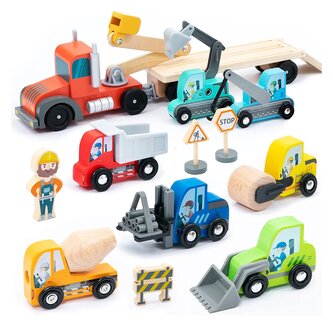 UMU® Sada transportéru stavebních vozidel 14ks - Set autíček pro děti