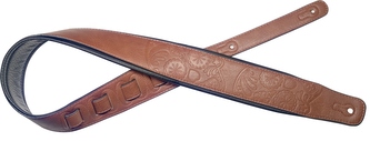 Stagg SPFL30 MEX BRW, kytarový popruh, světle hnědý