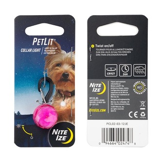 Nite Ize světýlko nejen na obojek pro psa nebo kočku PetLit Růžová
