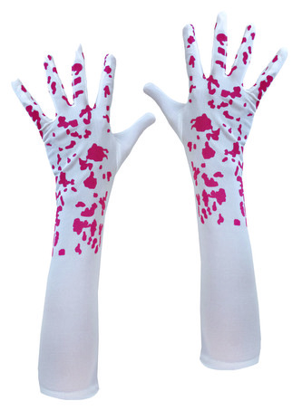 Halloweenské krvavé dlouhé rukavice