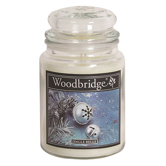 Svíčka ve skleněné dóze Woodbridge, Rolničky, 565 g