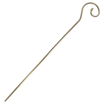 Zlatá mikulášská berla kovová, 200cm