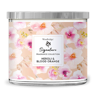 Svíčka ve skleněném válci Woodbridge, Neroli a krvavý pomeranč, 410 g