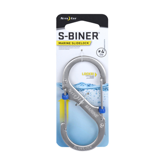 Nite Ize S-Biner SlideLock Námořní oboustranná karabina s pojistkou #04 nerez