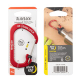 Nite Ize SlideLock Aluminium Hliníková karabina s pojistkou #04 červená