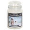 Svíčka ve skleněné dóze Woodbridge, Vánoční sněhulák, 565 g