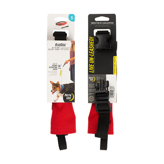 Nite Ize Raddog - vodítko a obojek v jednom Červená Small - malá (35,5 cm - 40,5 cm)