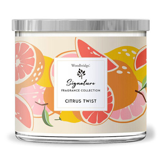 Svíčka ve skleněném válci Woodbridge, Citrus Twist, 410 g