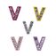 Písmeno V Prívesok na náramok 10 ks